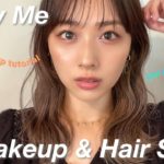 NewHair！新作多めでヘルシーメイク＆インナーカラーに合ったヘアセットの仕方🧡ひと手間でお洒落になる✨/Healty Makeup Tutorial & Hair Set!/yurika