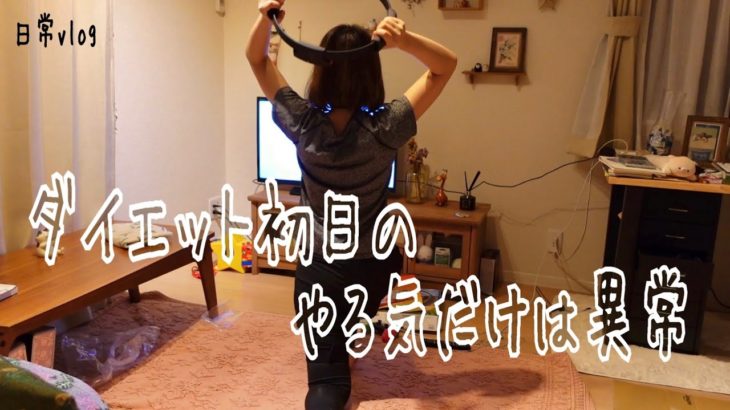 ダイエット初日のやる気意識だけは以上に高め/一人暮らしの夜の日常vlog