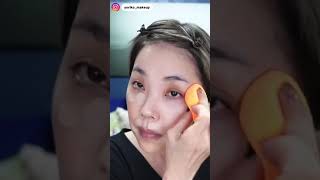 #shorts 【55歳❗️】クマ たるみカバー 立体ベースメイク マイナス10歳メイク＃50代メイク ☆YORIKO makeup