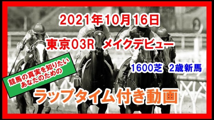 メイクデビュー エリカヴィータ 2021年10月16日 東京 03R 1600芝 2歳新馬 ラップタイム付き動画