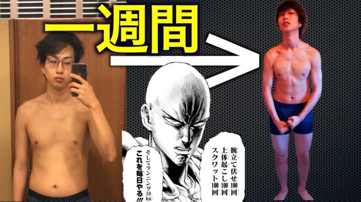 一週間ワンパンマン/サイタマの筋トレ全力でした【ダイエット】