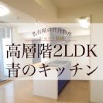 【ルームツアー】名古屋でペットと暮らせる賃貸マンションを内見～幸せを呼ぶ青のキッチンは2LDKの高層階～