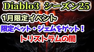 【Diablo3 1月限定イベント】トリストラムの闇で限定ペット・ジェムをゲットしよう！【ディアブロ3攻略 PS4 初心者講座】