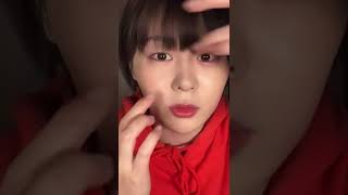 変身動画と目の周り真っ黒メイクに挑戦してみた【検証】#Shorts