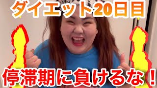 ダイエット20日目！絶賛停滞期🥺歩いて運動してモチベあげてく！！