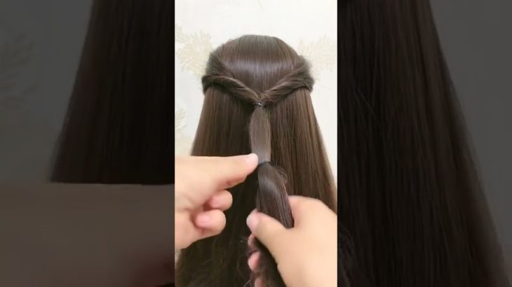 Amazing beautiful hairstyle for cute girl /Hairstyle tutorail  #beststyle #hair 052