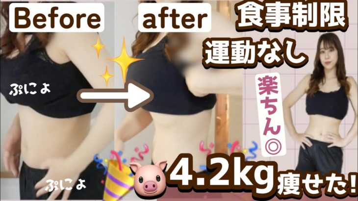 【ダイエット】なんと運動・食事制限なしで˗ˏˋマイナス4.2kg🐷ˎˊ˗♩✨痩せたい方必見✨【じぶんdeエステ】