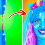 衝撃メイク大変身 || ステキな特撮ユニコーンメイクチュートリアル & ハック by 123GO! CHALLENGE