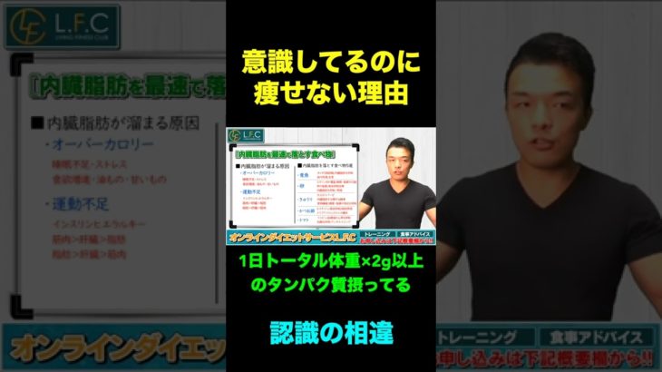 低カロリーとタンパク質を意識してもダイエットで痩せない理由　#Shorts