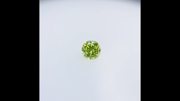 FANCY YELLOW GREEN 0.112ct RD/RT1887/CGL