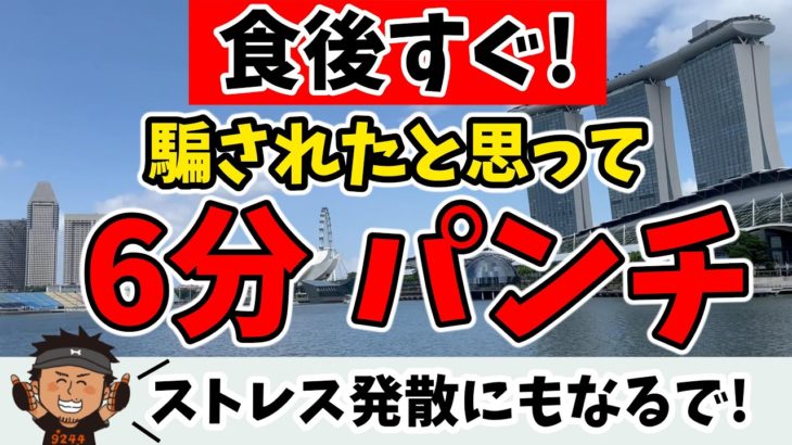 【どこでも食後ボクシング🥊】食後すぐ!!楽しく動いて脂肪燃焼🔥ダイエット&ストレス発散✨肩こり腰痛解消にも !! in シンガポール 【痩せるダンス / ボクササイズ】