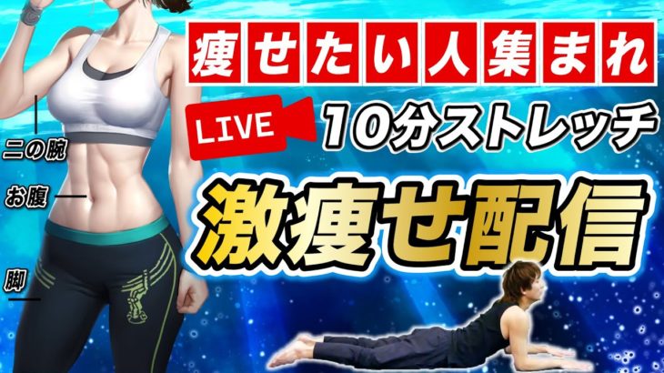 【全身痩せるストレッチ】痩せたい人集まれ！一緒にダイエット頑張ろう！