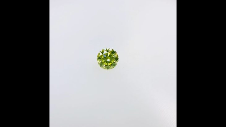 FANCY YELLOW GREEN 0.074ct RD/RT2094/CGL