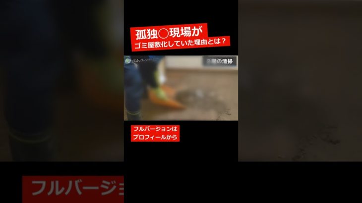 高齢者女性の孤独〇現場｜ペットの排泄物などでゴミ屋敷化していた理由とは⑦ #shorts