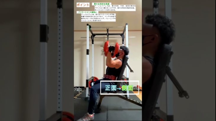 【美しく迫力感を出せ！！】アーノルドプレスのやり方！！ 　　　　　　　#運動 #ダイエット #トレーニング #エクササイズ #おすすめ #マッチョ #筋トレ #ダンベル #筋肉 #自宅トレーニング