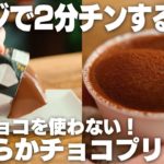 【ダイエット】材料3つ、混ぜてレンチンするだけ！なめらかチョコプリン【低糖質 / 低脂質】