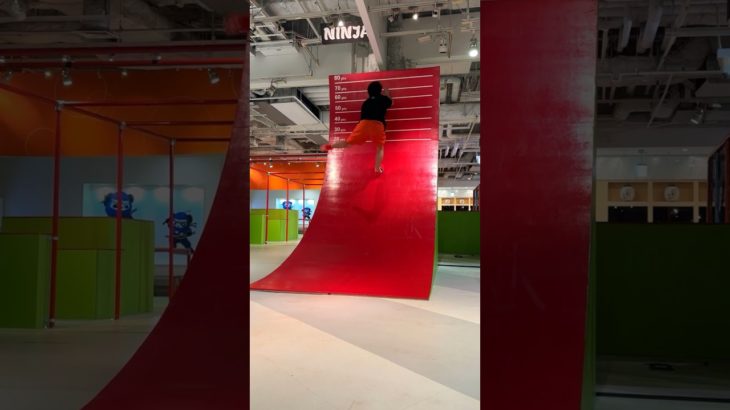 そりたつ壁でうまくタッチして高いポイントを目指せ！！ #shorts