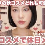 【休日メイク】新作コスメの可愛さに悶え研究する休日メイク【奥二重メイク】