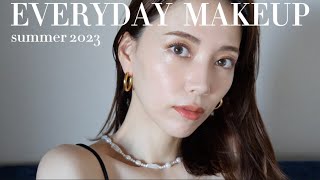 【毎日メイク】真夏のオレンジメイク🍊ベースメイクが変わったよ！崩れにくく艶やかに〜