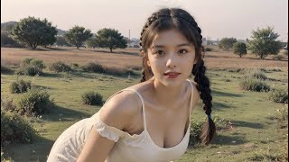 [AI lookbook]Straw Hat Beauty，ビューティ，밀짚모자 미녀，草帽美女