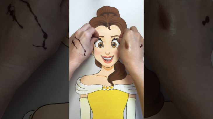 プリンセスがハロウィンメイクしてみた🎃 Princess tried Halloween makeup.#shorts