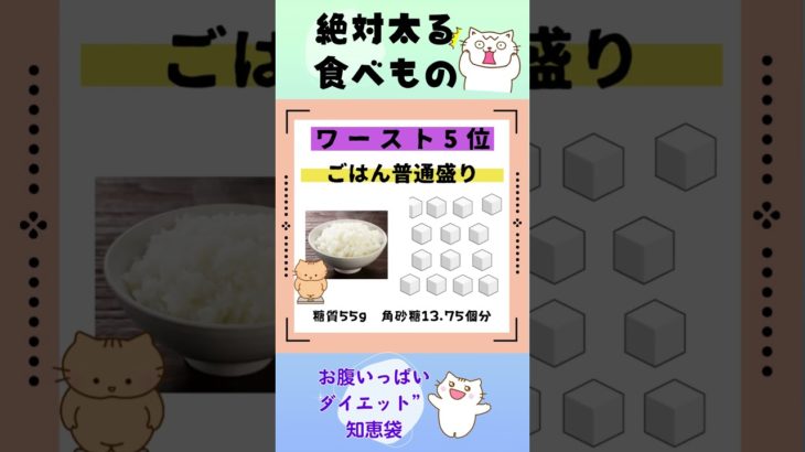 【ダイエット】＼危険💦絶対太る食べ物ワースト8💦／#shorts