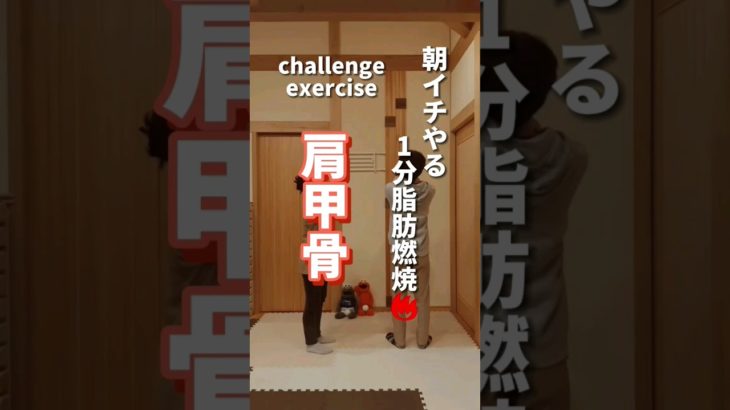 【肩甲骨】朝イチやる1分脂肪燃焼🔥#ダイエット#肩甲骨#fitness #shorts