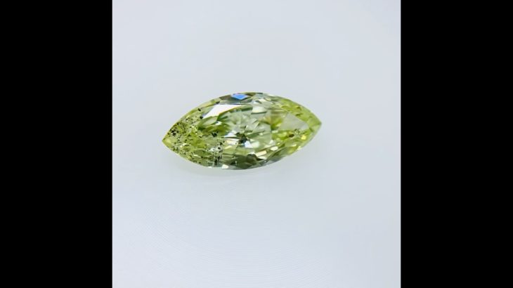 FANCY YELLOW GREEN 0.53ct MQ/RT2435/GIA