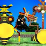 踏切 アニメ | 生まれ変わってリバウンドに悩むダイエットできないクラクラふみきり | 4K | A railroad crossing to be a slim body