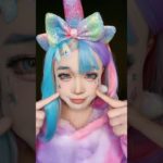 【ファンタジー】おじさんが幻の…！？【メイク】#makeup #メイク #変身 #加工 #tiktok #ユニコーン
