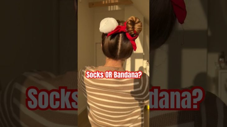 Socks or Bandana?👇🏼👇🏼👇🏼#longhair #beautifulcurls #hair #grwm #hairhack #beauty #hairstyle #top