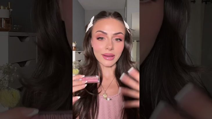 The GLOSSIEST GLOSS EVER?! Trying the NEW HUDA BEAUTY FAUX FILLER gloss #makeup #lipgloss