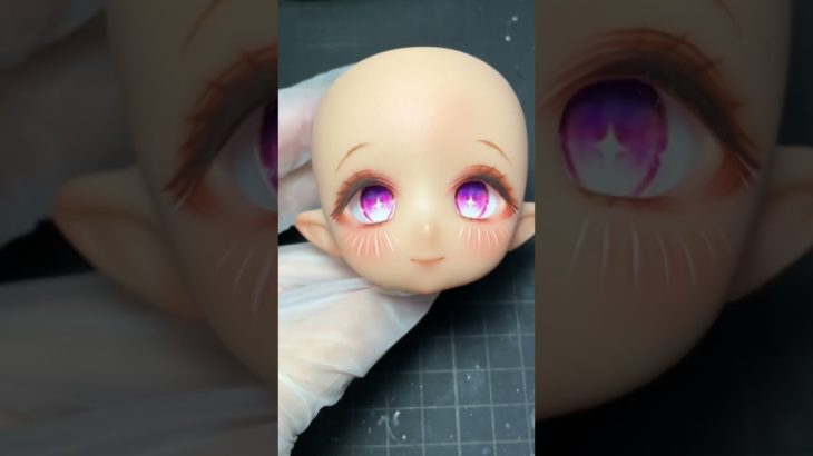 ↑双子ドール、メイクする。#bjd #bjdmakeup #bjddoll #doll #dollmakeup #imomodoll #ドール #anime #ドールメイク #人形 #人形作家
