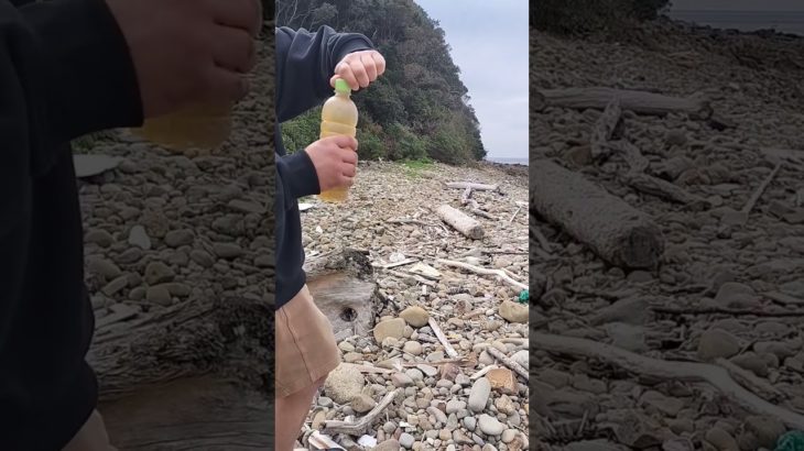 海で拾った謎のペットボトルを開けてみた