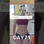 【100日間ダイエット71日目61.7kg】背中と腕トレ💪#shorts #ダイエット #ダイエット記録 #筋トレ女子 #筋トレ #プロテインダイエット #プロテイン女子