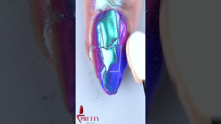 3D Mirror Effect Nail Ideas #short #nailsart #beauty #acrylicnails #relaxing #satisfying