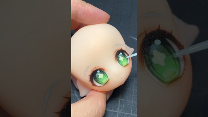 DAISOドールでナヒーダ作る。(ヘッドメイク)#nahida #dollmakeup #bjd #bjdmakeup #ドール #makeup #genshinimpact #daiso