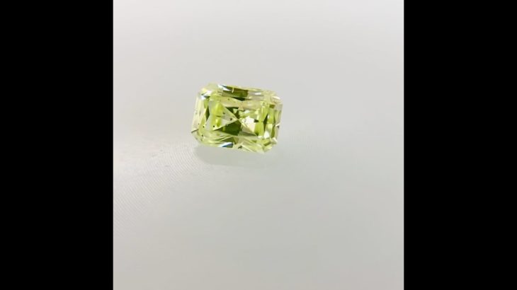 FANCY YELLOW GREEN 0.198ct RAD/RT2696/CGL