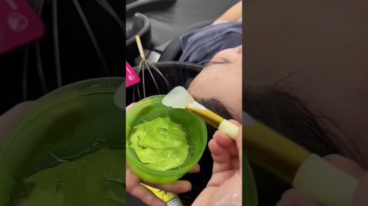 Satisfying hair and face wash  #asmr #asmrsounds #relax #skincare #beauty