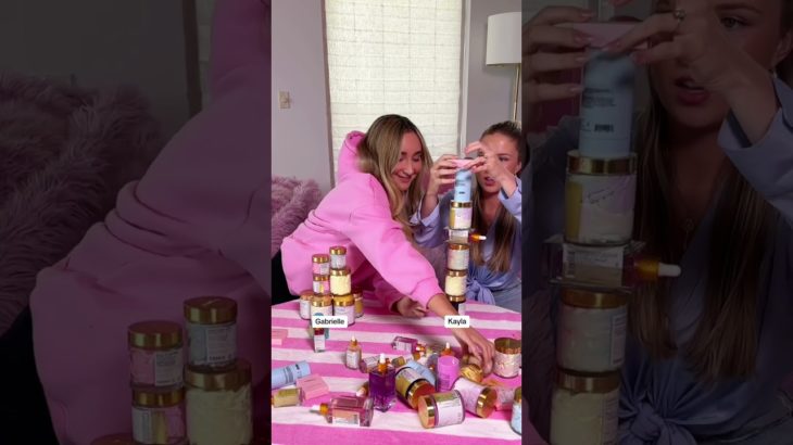 PRODUCT STACKING COMPETITION #shortsvideo #skincare #beauty #competition #funny #asmr