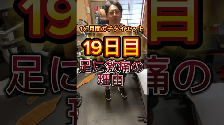 1ヶ月間ガチダイエット　19日目足が痛すぎる😭ラストスパートをかけたいここに来てまさかの激痛…耐えれるのか痩せるくん！！頑張ります🔥#ダイエット記録 #ダイエット