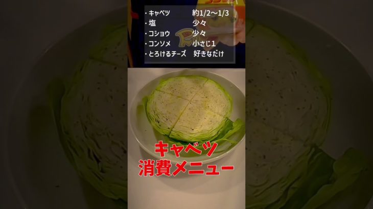 レンジで簡単！キャベツ消費レシピ！ダイエット中にも減量中にも嬉しい！コンソメ味で子供も喜ぶポトフ風！#shorts
