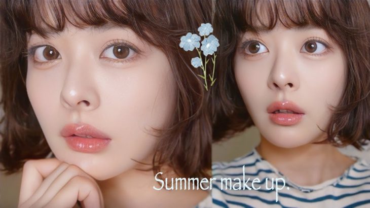 🫧儚げ×透明感🫧愛されベビーフェイス🩵ナチュ盛りバブみメイク🪸🧂+°