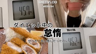 【主婦ダイエットvlog】ダイエット中主婦。54週目|食事記録|体重体脂肪率記録|