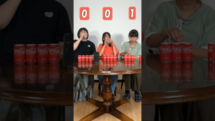 【フィッシャーズ】ンダホさんに挑戦！コーラ5本速く飲んだやつ優勝‼️ #shorts #coke