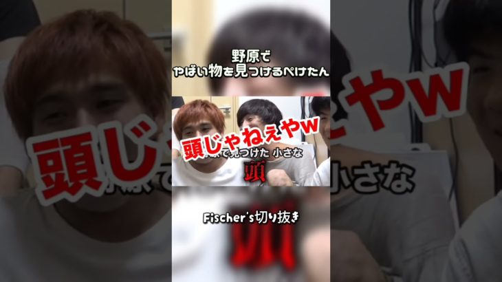 野原でやばいものを見つけてしまったぺけたん笑 #フィッシャーズ #切り抜き #short #youtuber