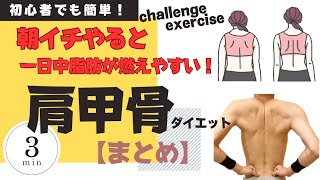【肩甲骨ダイエット】朝イチやると一日中脂肪が燃えやすい🔥