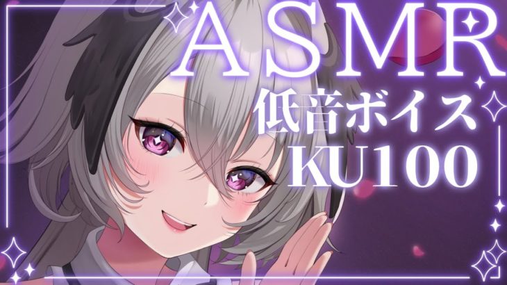 【ASMR】ぐっすり寝れる耳かき・低音ボイス囁き・メイクパフマッサージ・オノマトペ【KU100】/ Ear cleaning / whispering