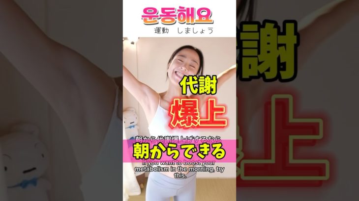 代謝アップして朝からお得にダイエット🉐🔥楽にコツコツできる運動しましょう💪#운동　#ダイエット #代謝アップ