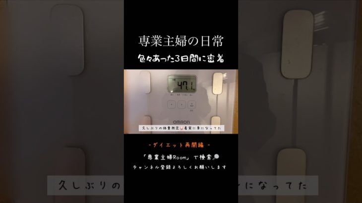 専業主婦の日常/とある3日間/ダイエット記録 #主婦ルーティーン #料理 #ダイエット#専業主婦